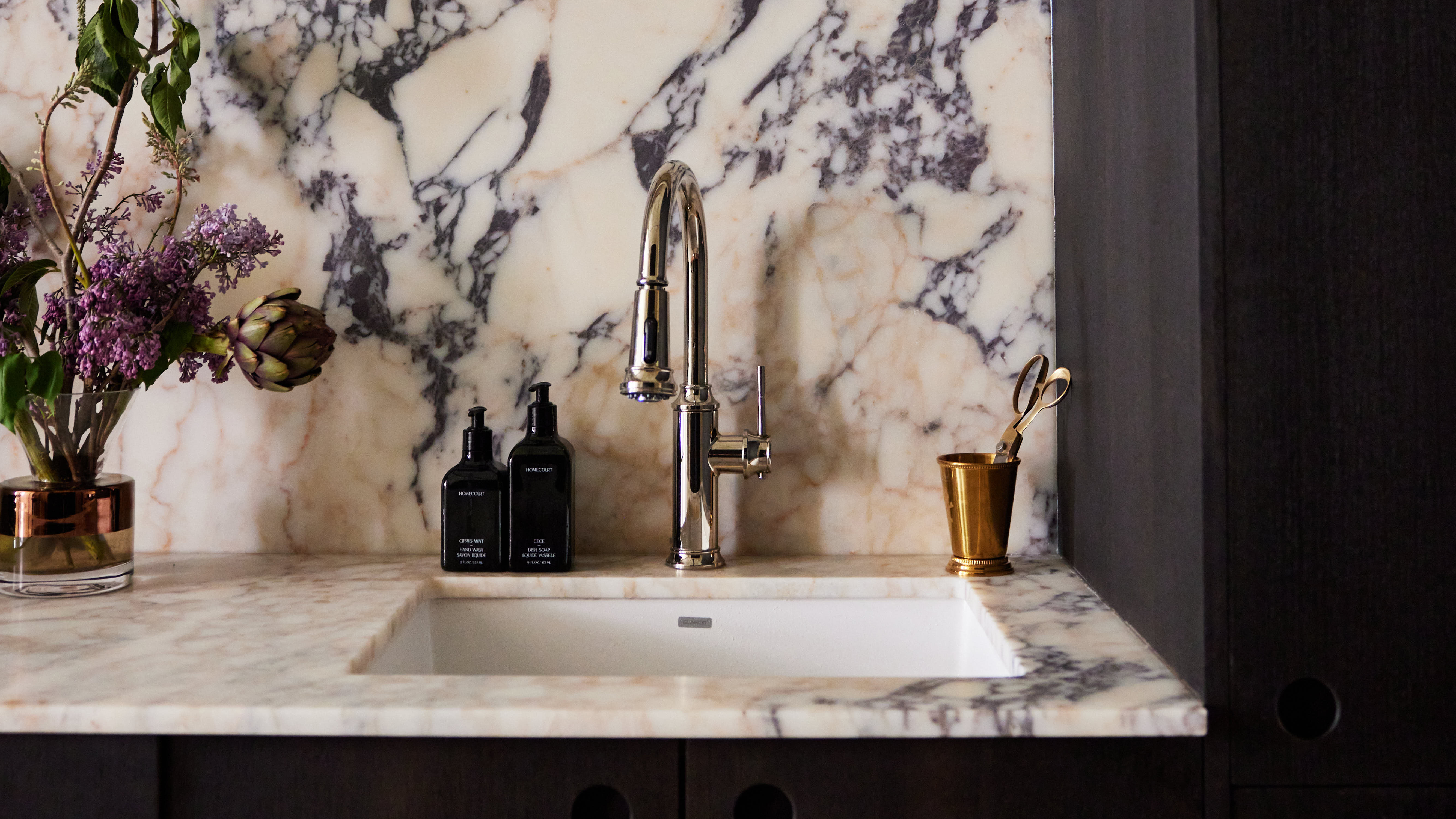 The PRECIS 24 sink and EMPRESSA High Arc faucet make a compact BLANCO UNIT