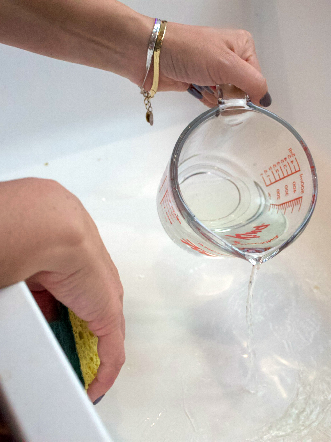 A simple wipe down of a BLANCO faucet brings back its original shine