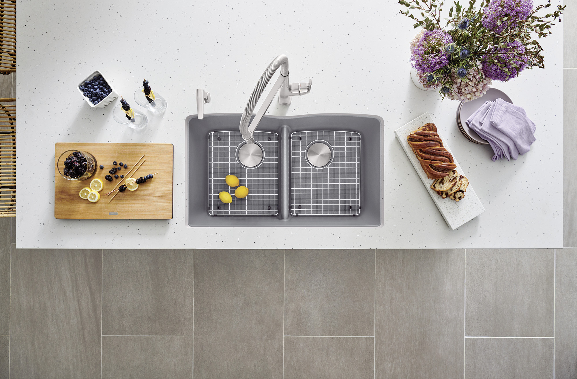 Performa Cascade Kitchen Sink - SILGRANIT Concrete Gray
