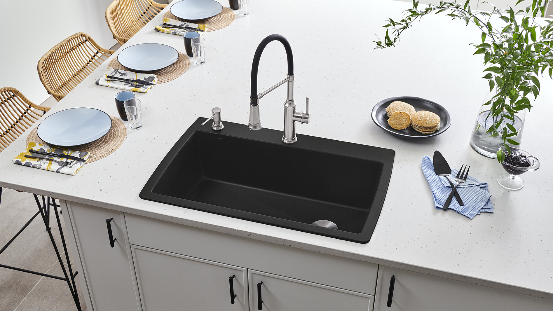 Performa Cascade Kitchen Sink - SILGRANIT Concrete Gray