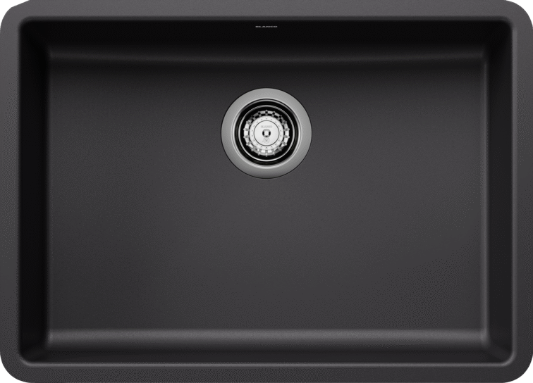PRECIS ADA Wheelchair Accessible Kitchen Sink in Coal Black SILGRANIT