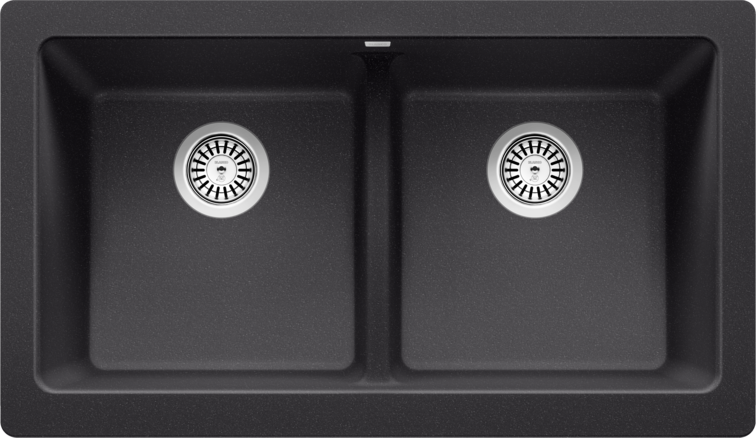 VINTERA 33 Farmhouse Kitchen Sink in BLANCO coal black