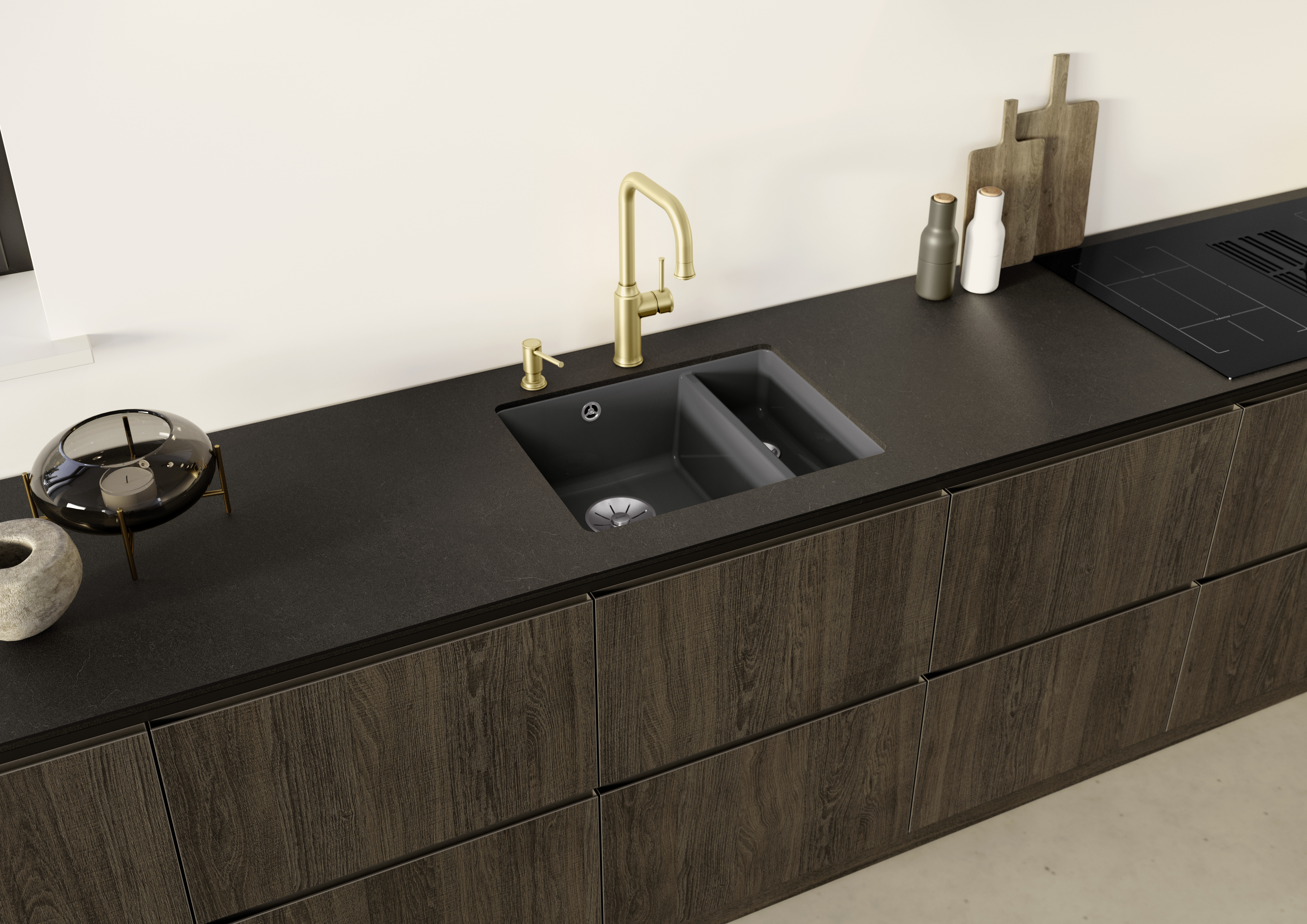 Ceramic corner sink