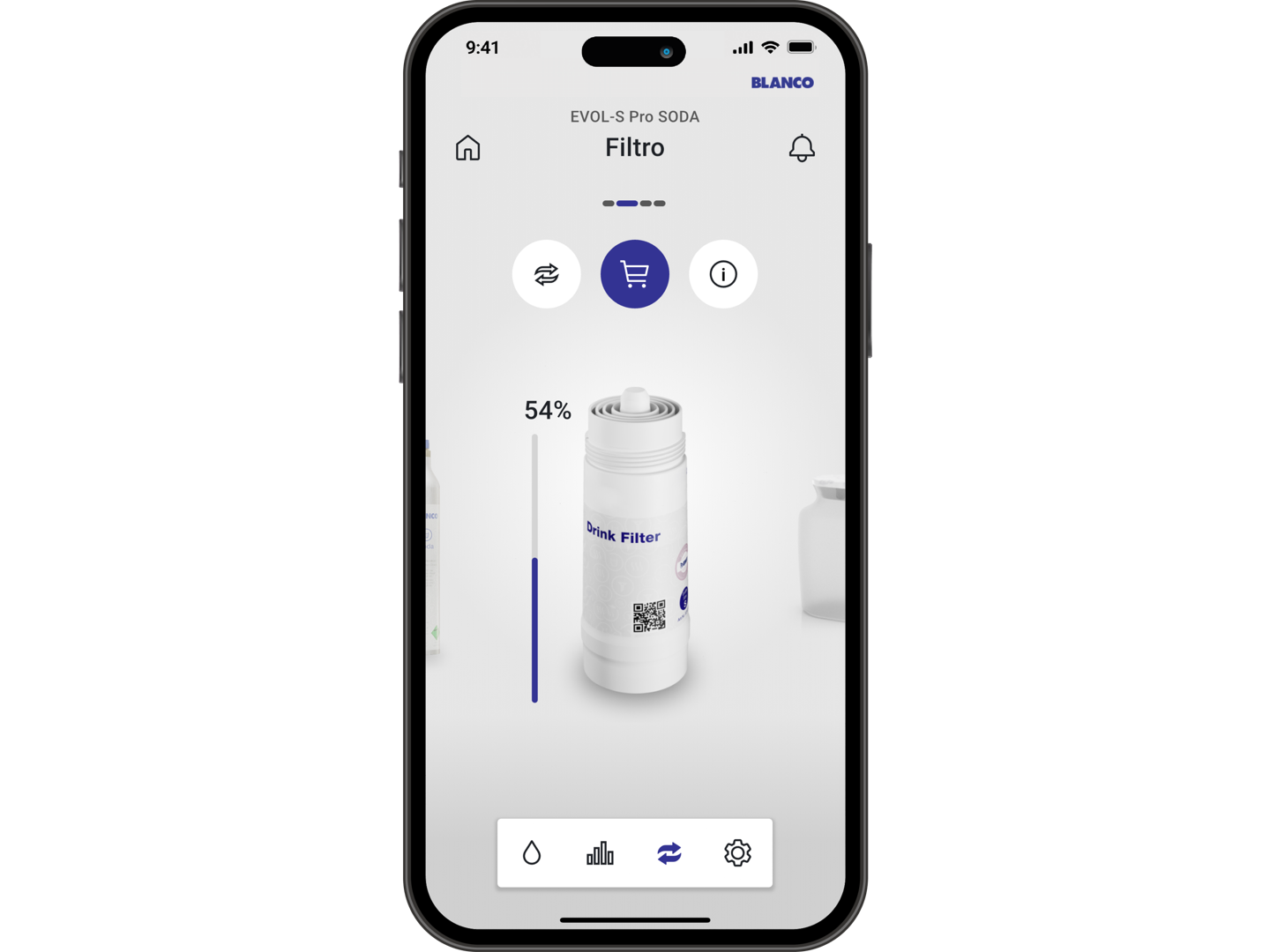 BLANCO UNIT-App Fill Levels