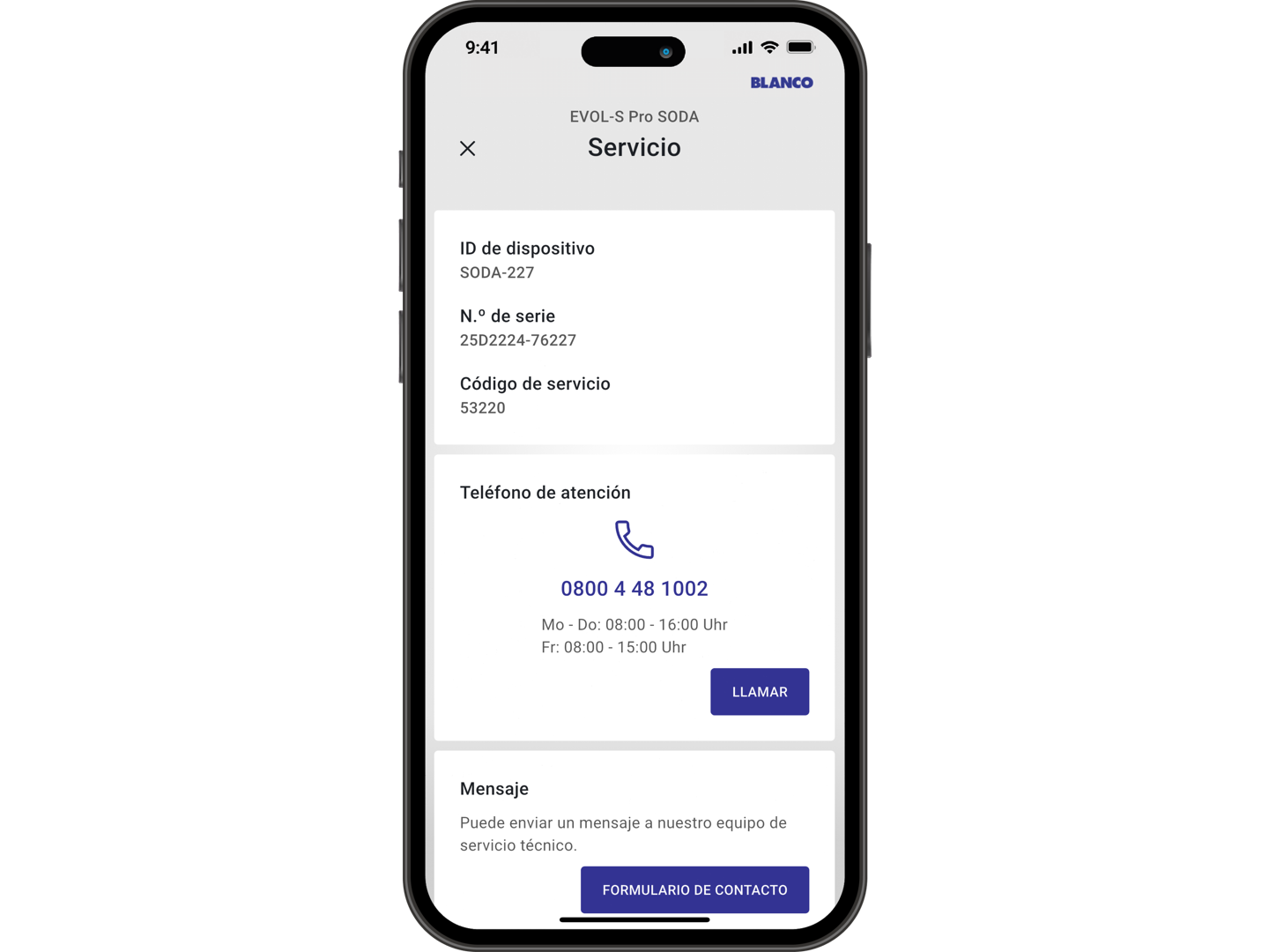 BLANCO UNIT-App Remote Support