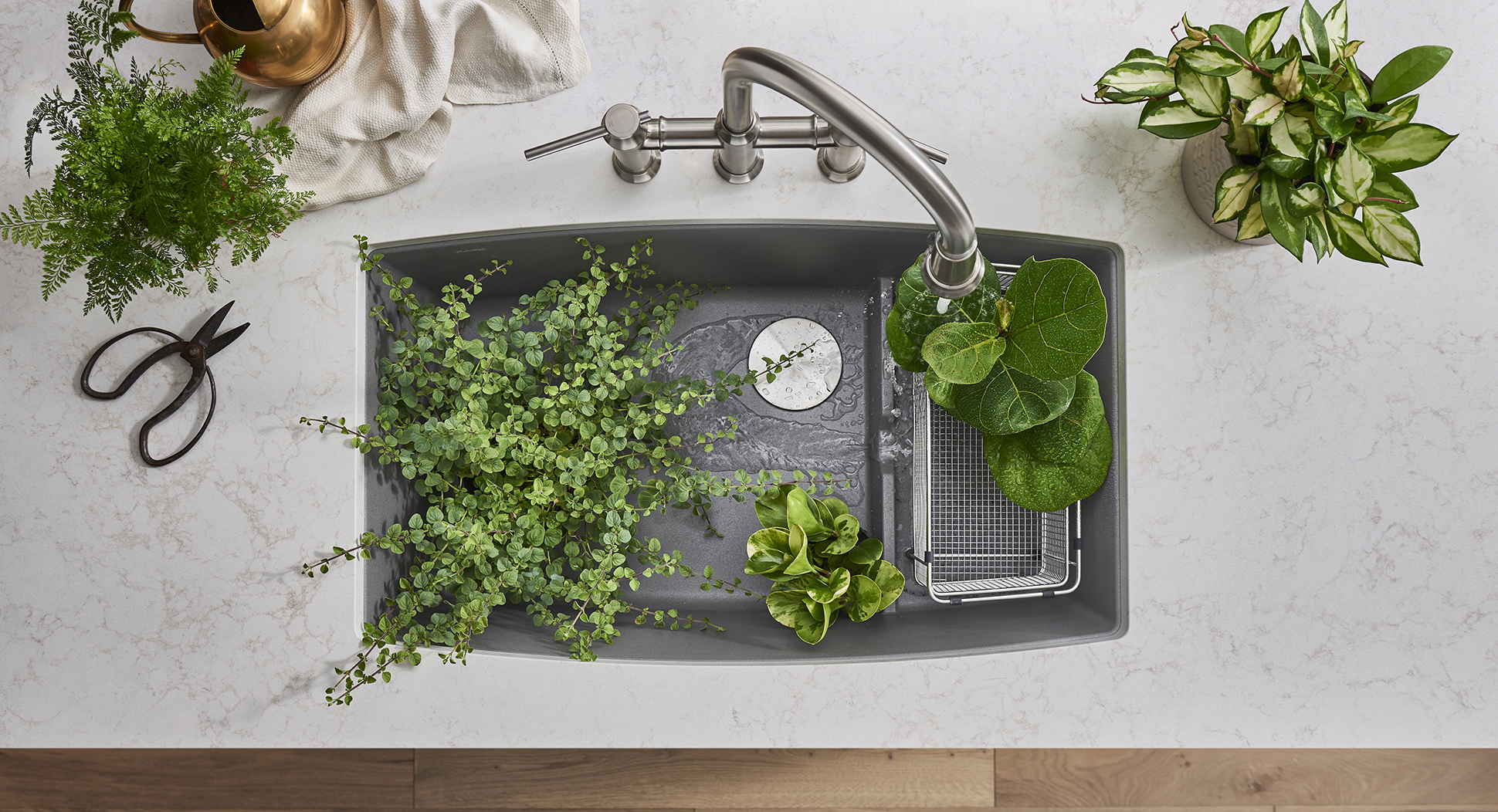 Performa Cascade Kitchen Sink - SILGRANIT Concrete Gray