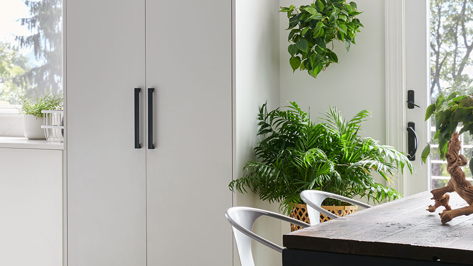 a child and a woman are repotting a plant