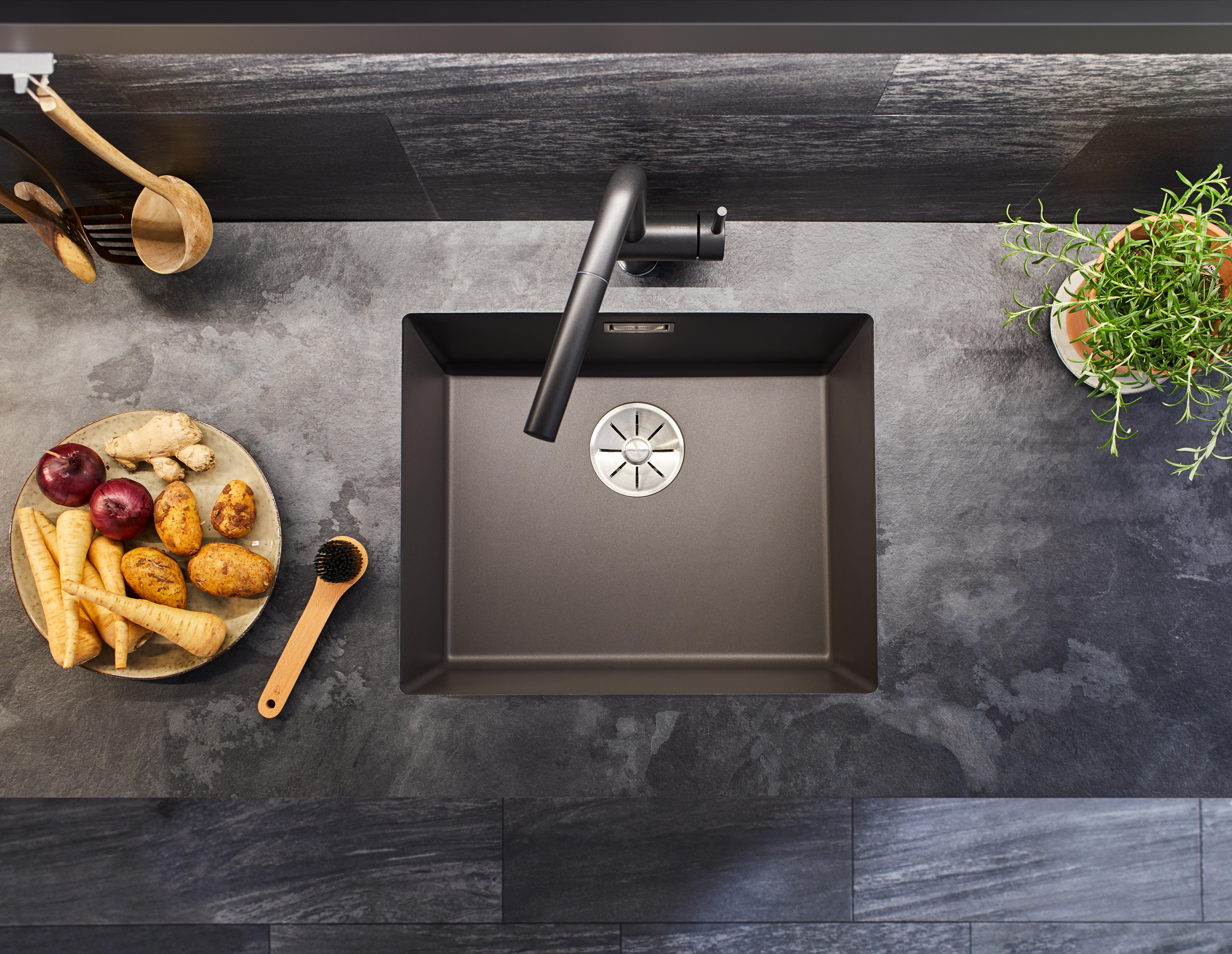 black Silgranit sink