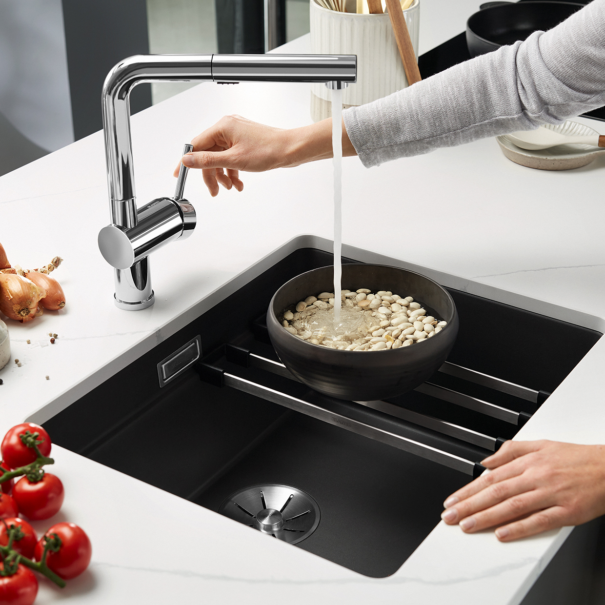 washing food