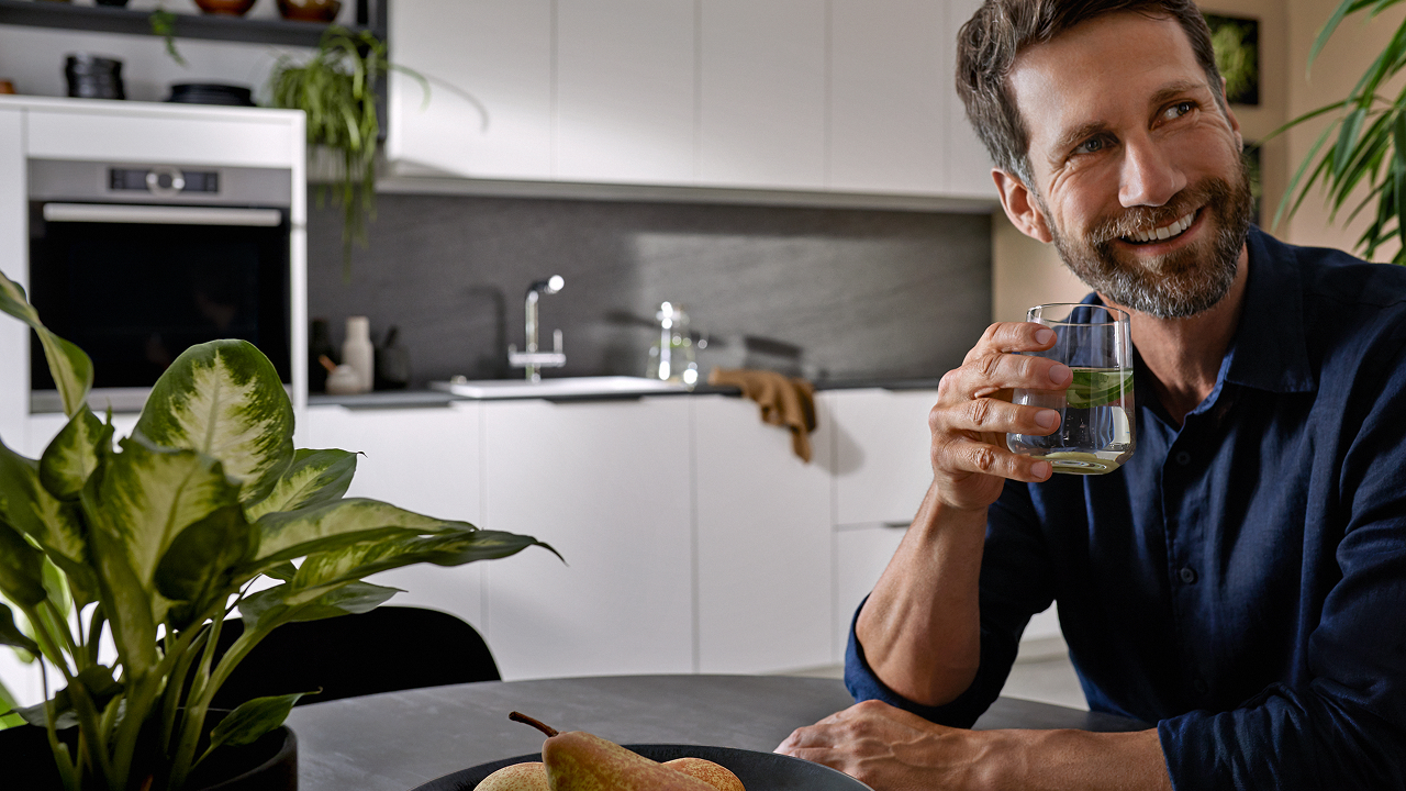 man with glass