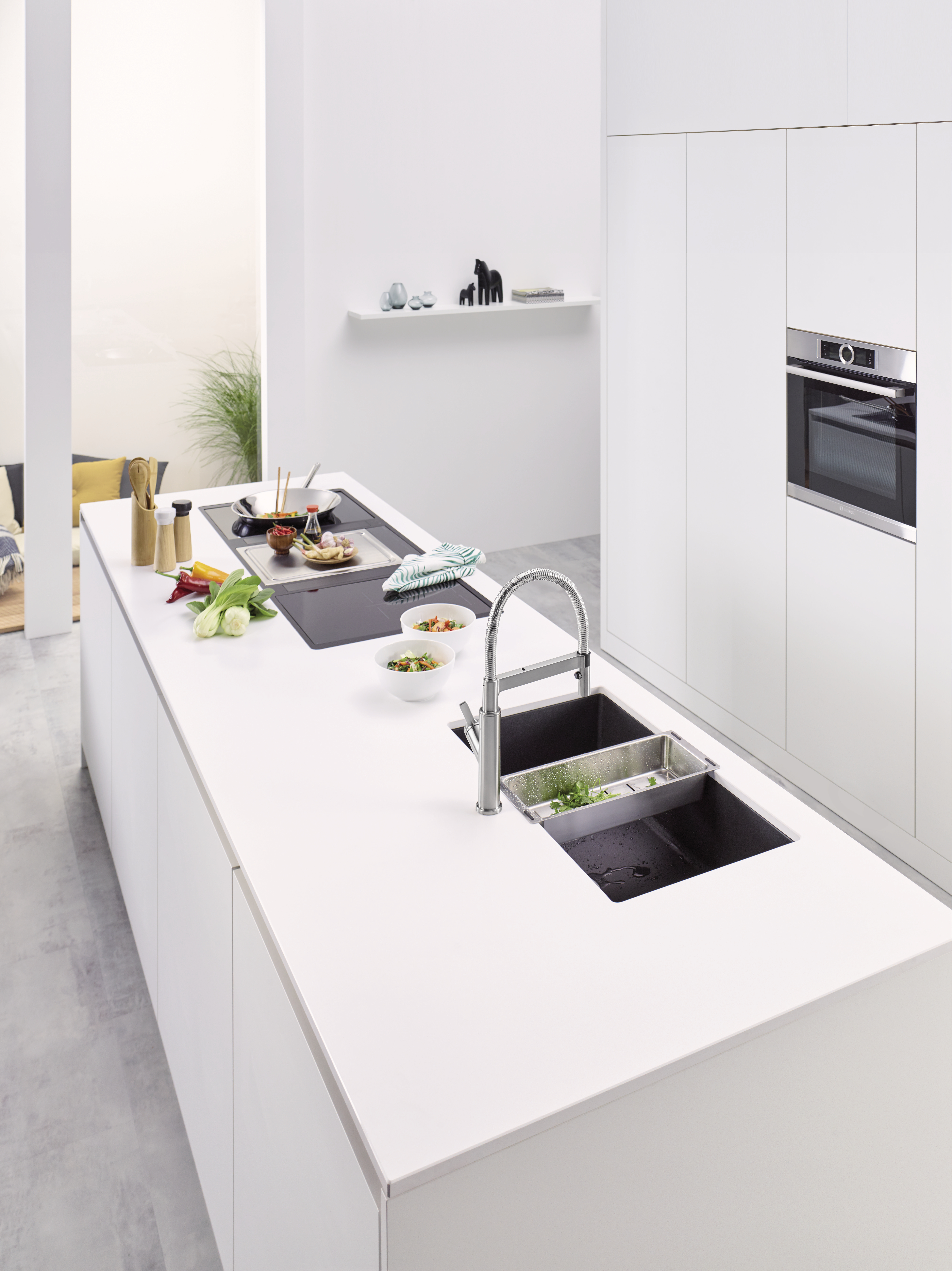 Îlot de cuisine avec évier
