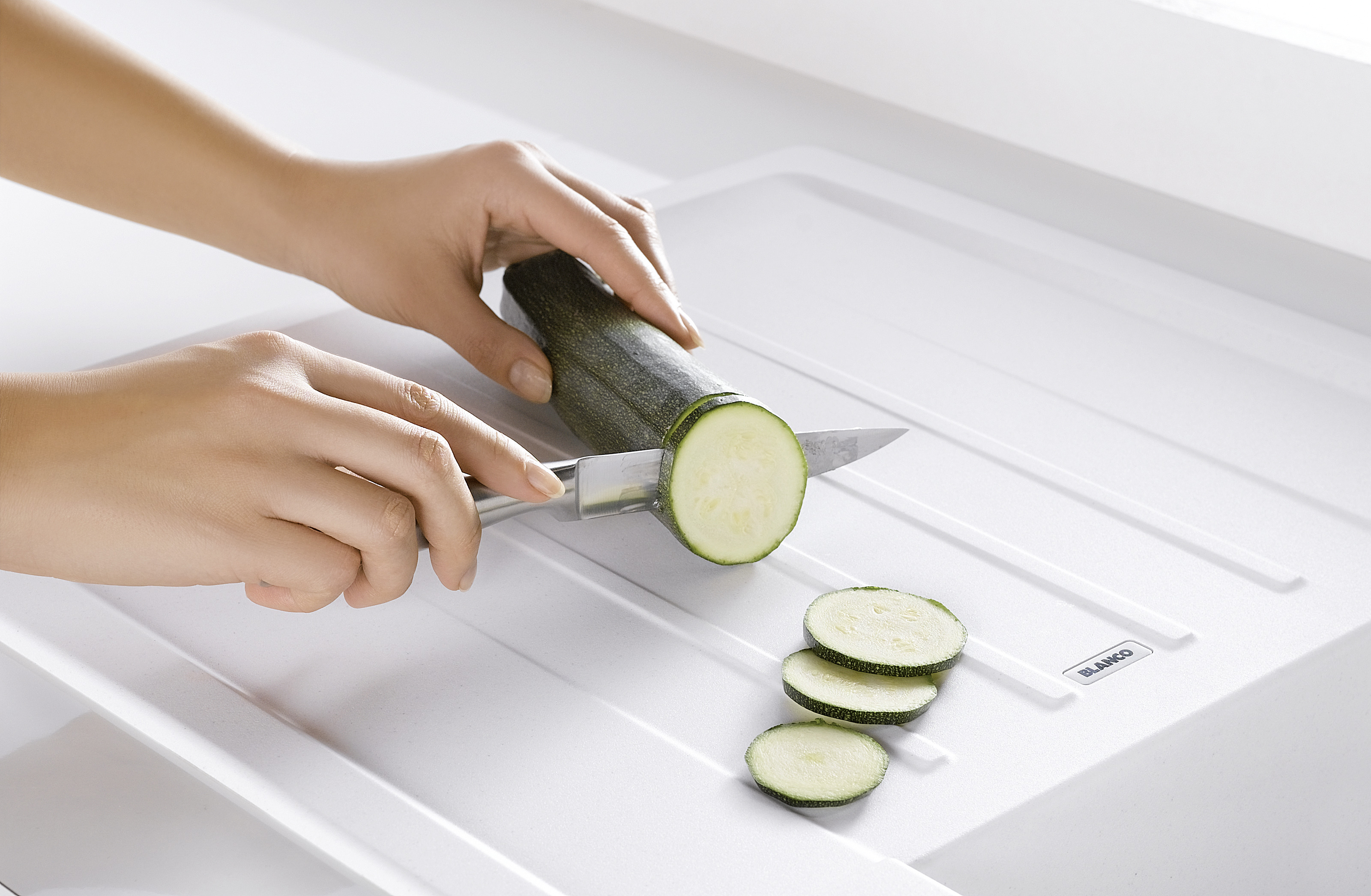 cutting cucumber