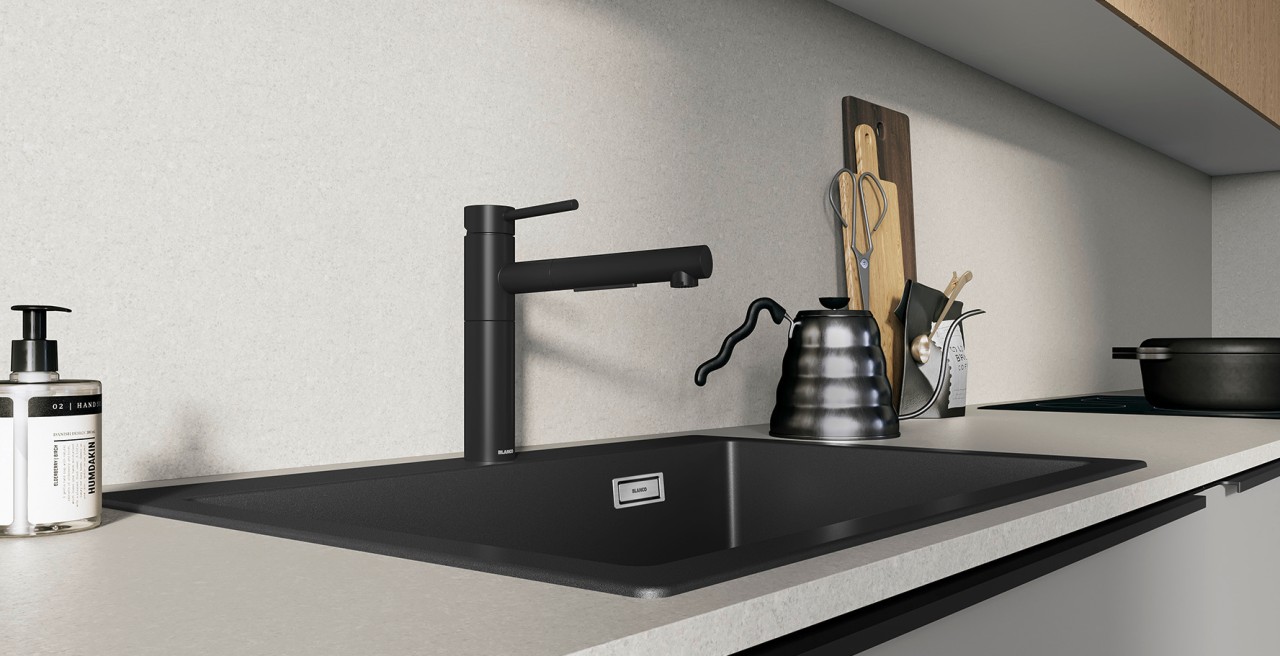 BLANCO ALTA-S II grifería de cocina en negro