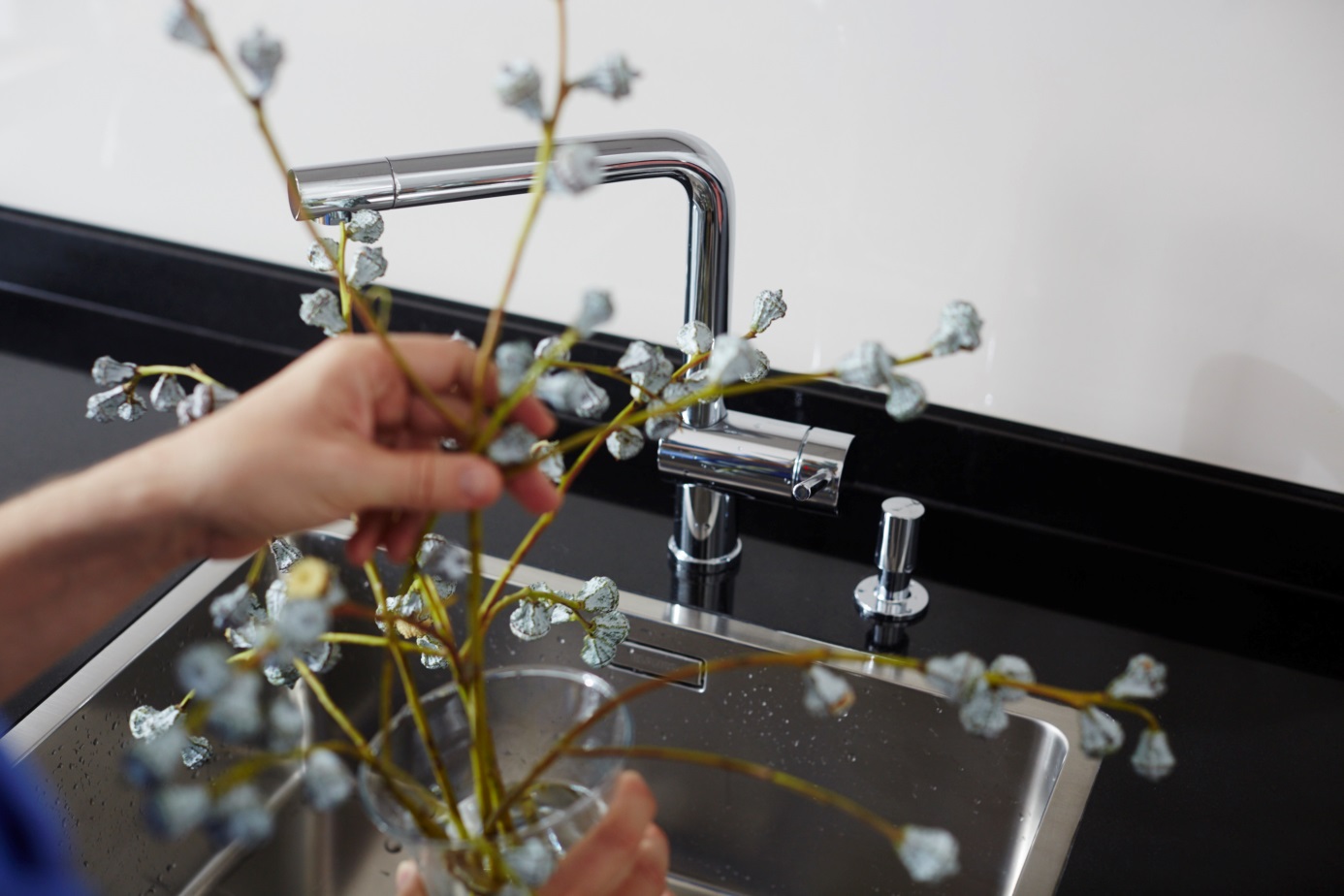 Flowers are beautifully arranged in a vase