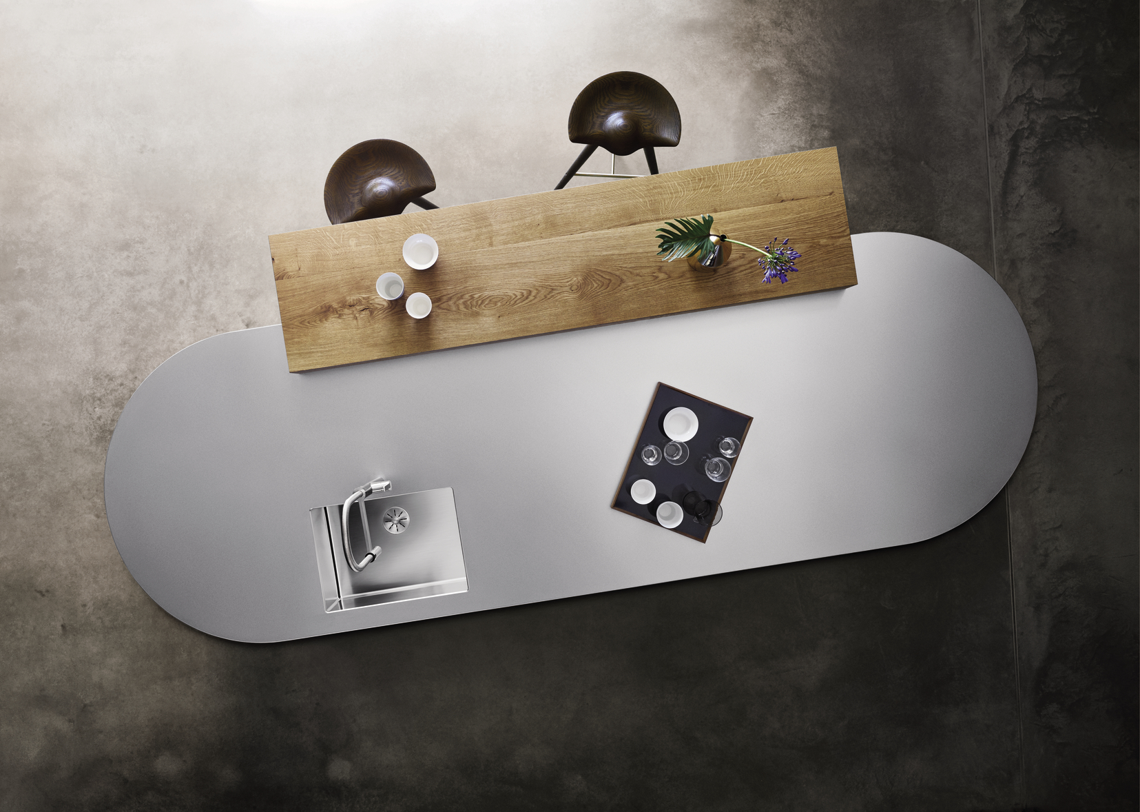 Stainless steel worktop in BLANCO DURINOX