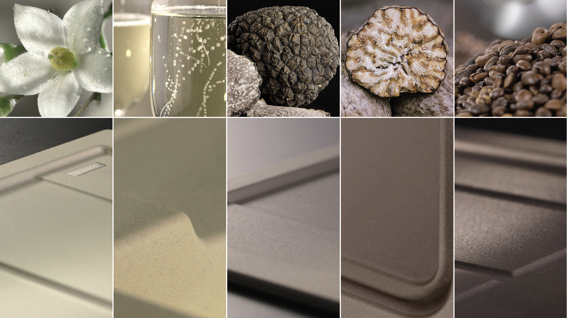 Kleuren zijn geen probleem voor granieten spoeltafels van Silgranit – daarom biedt BLANCO CombiColours aan.