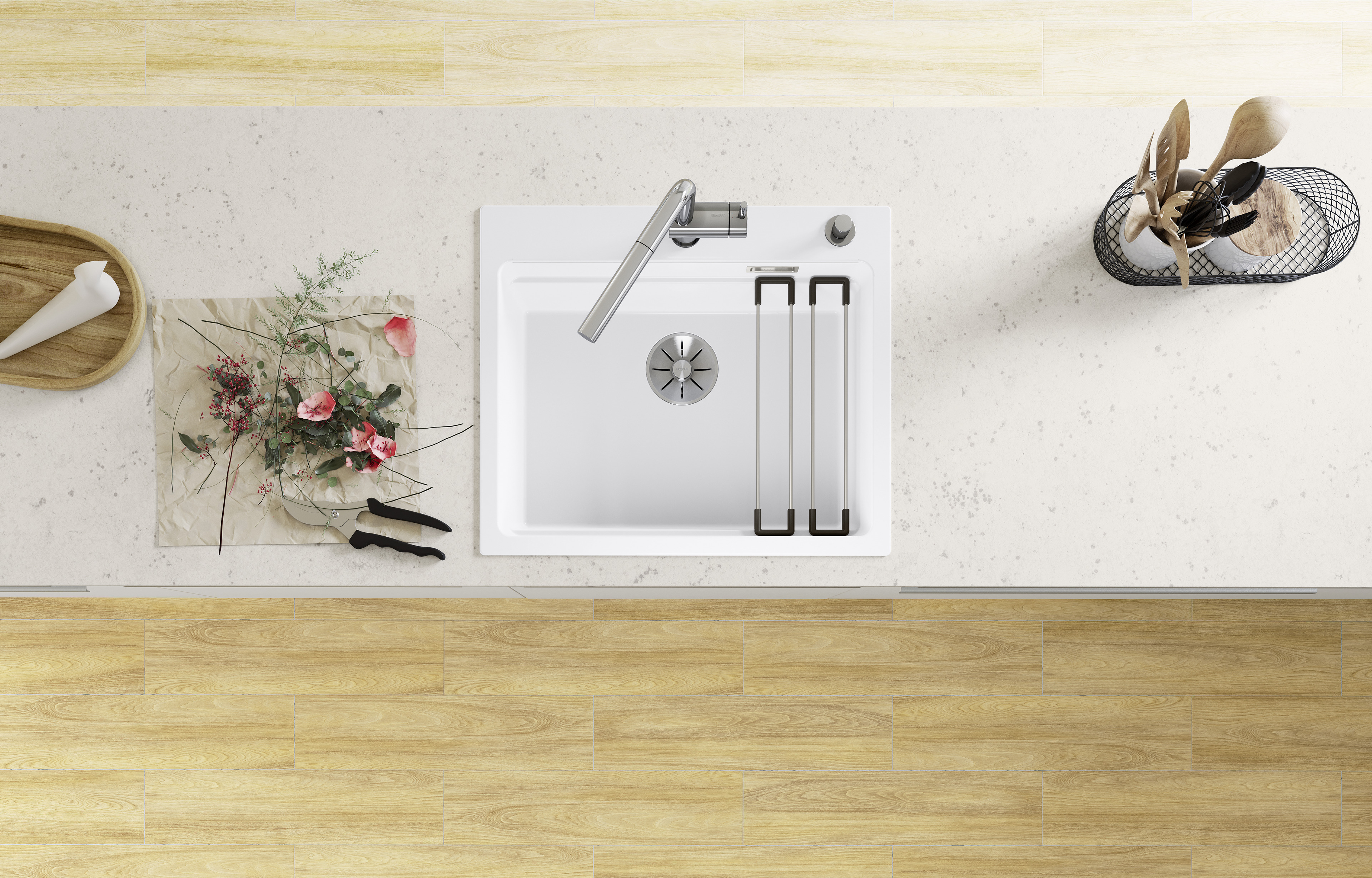 hygiënische keramische spoeltafel