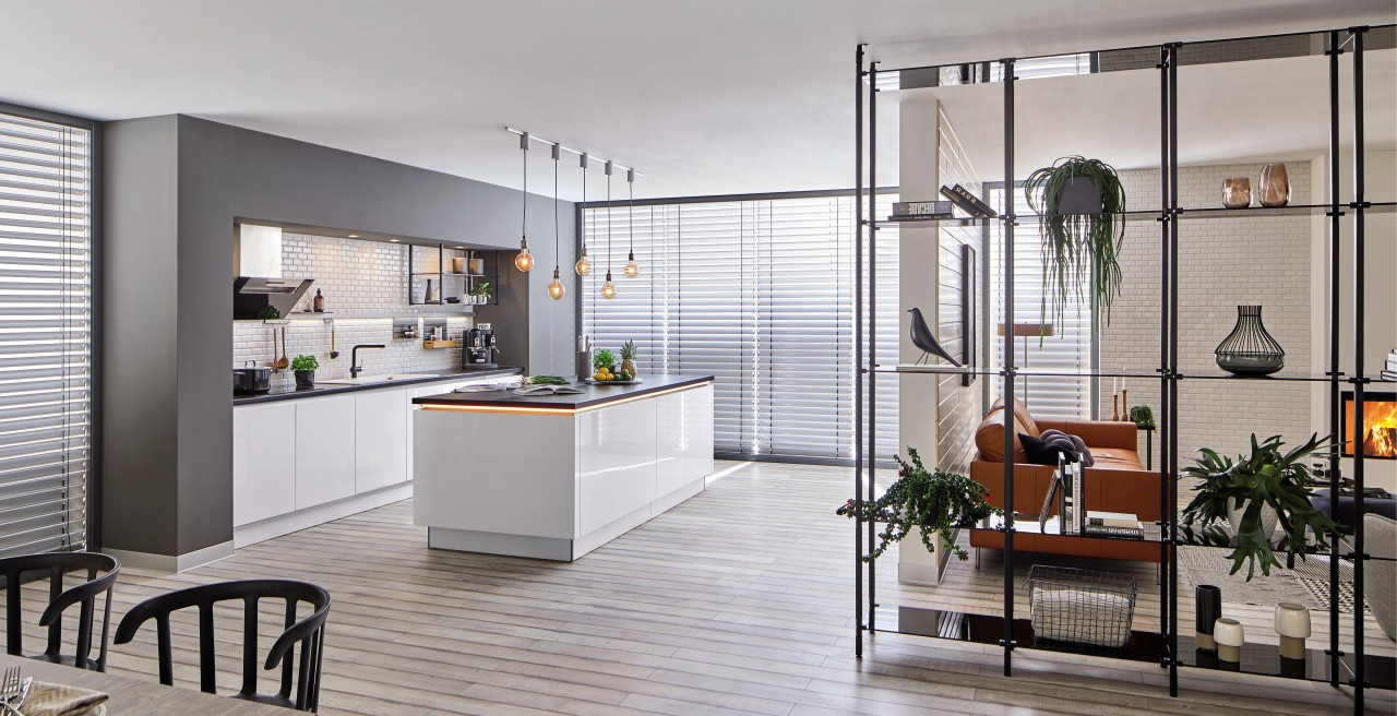 Urban-style eat-in kitchen