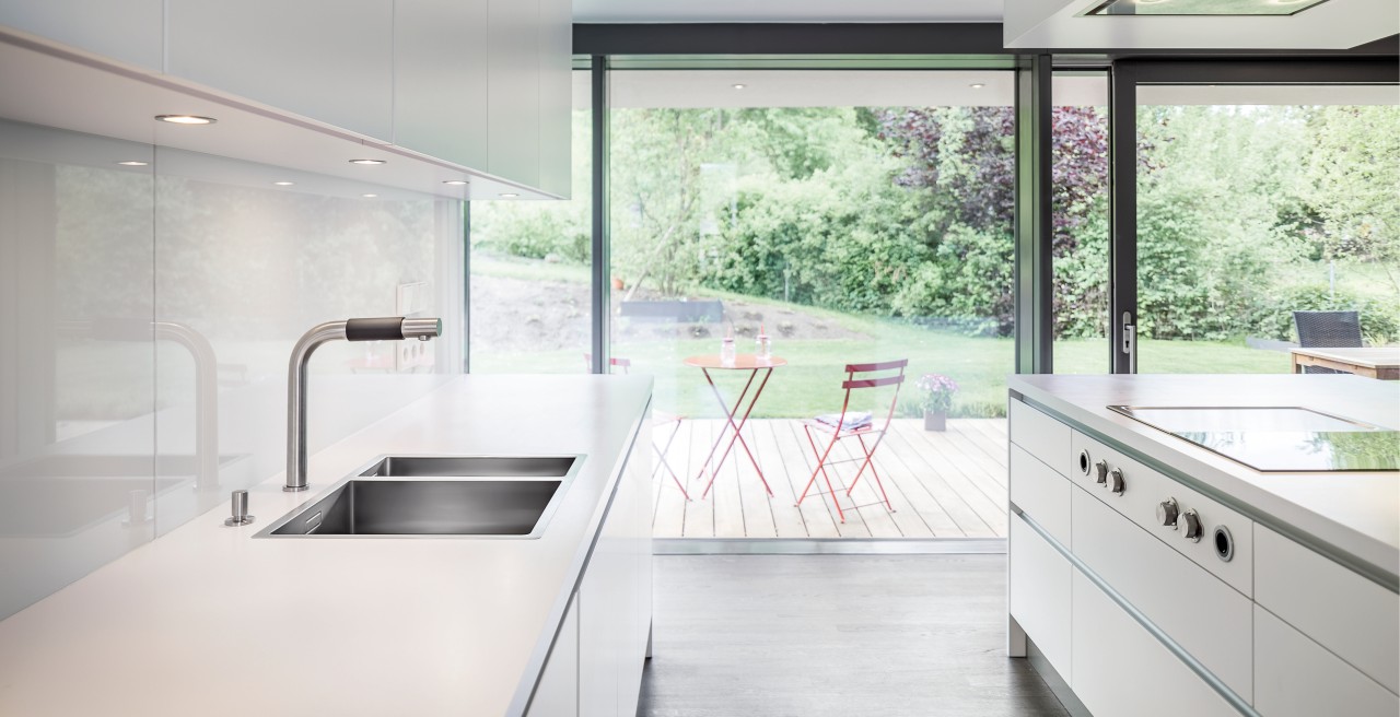 Minimalistic galley kitchen
