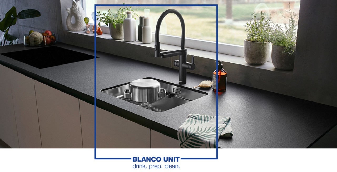 BLANCO UNIT, point d'eau, cuisine, évier, robinetterie, mitigeur, cuve, robinet, accessoires