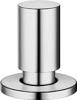 Tirette de commande de vidage ronde, acier inoxydable brossé brillant