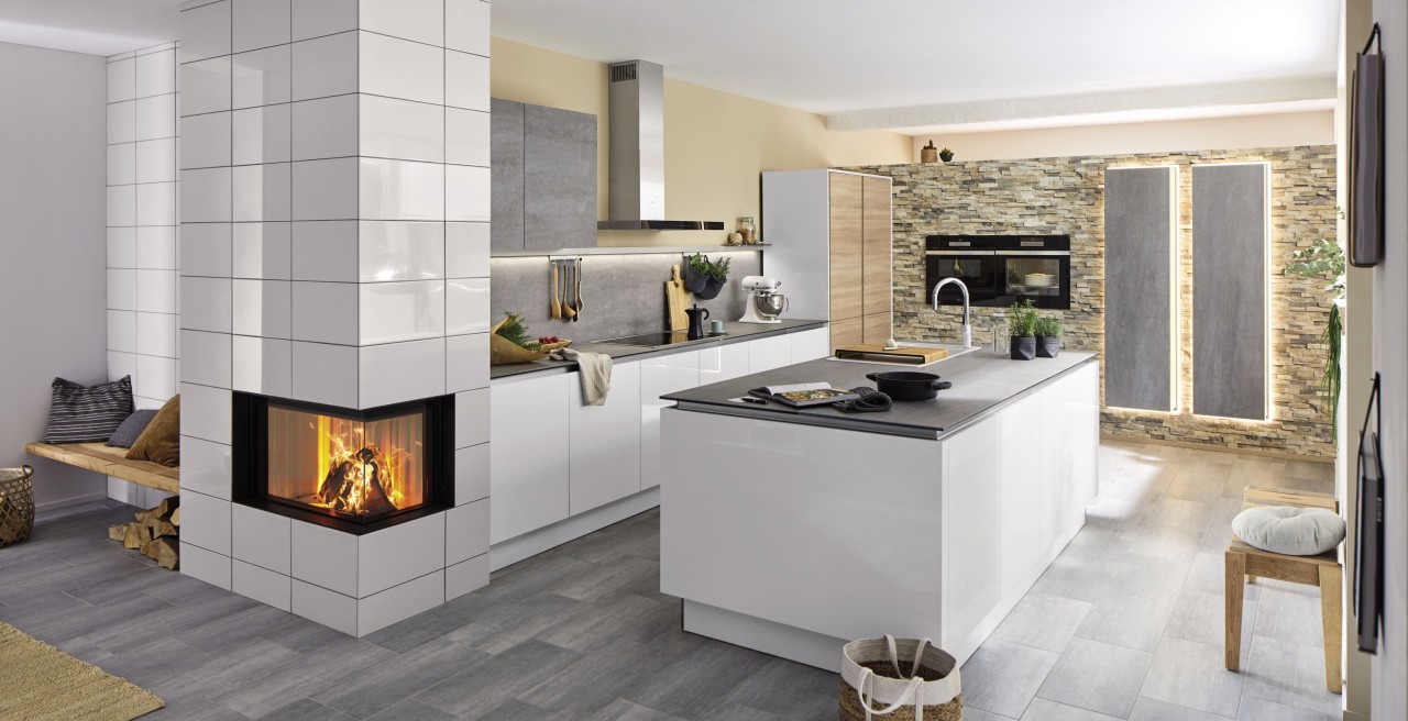 Keukeneilanden vormen de perfecte overgang van de keuken naar de woonkamer.