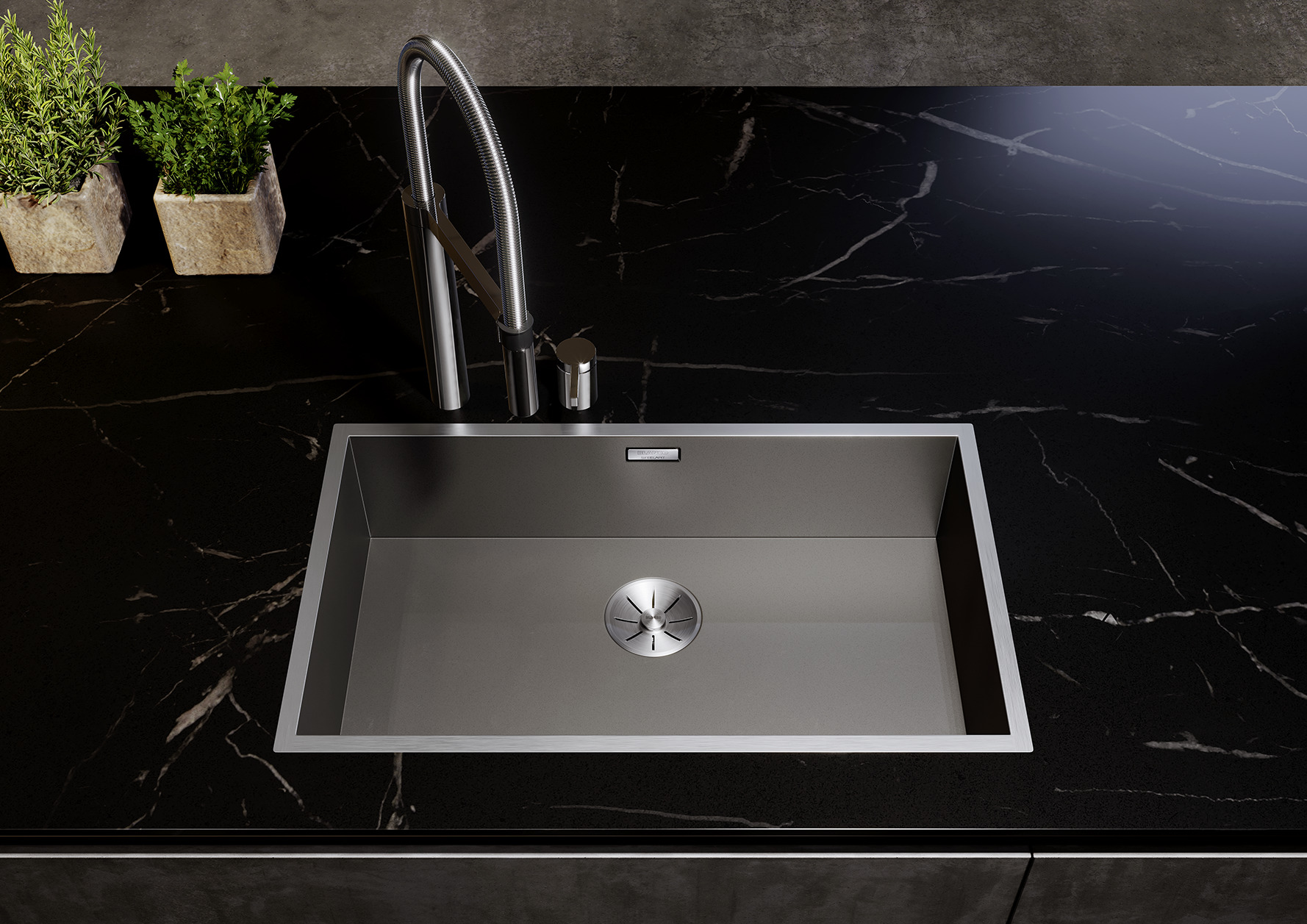 Een spoelbak gemaakt van Dark Steel