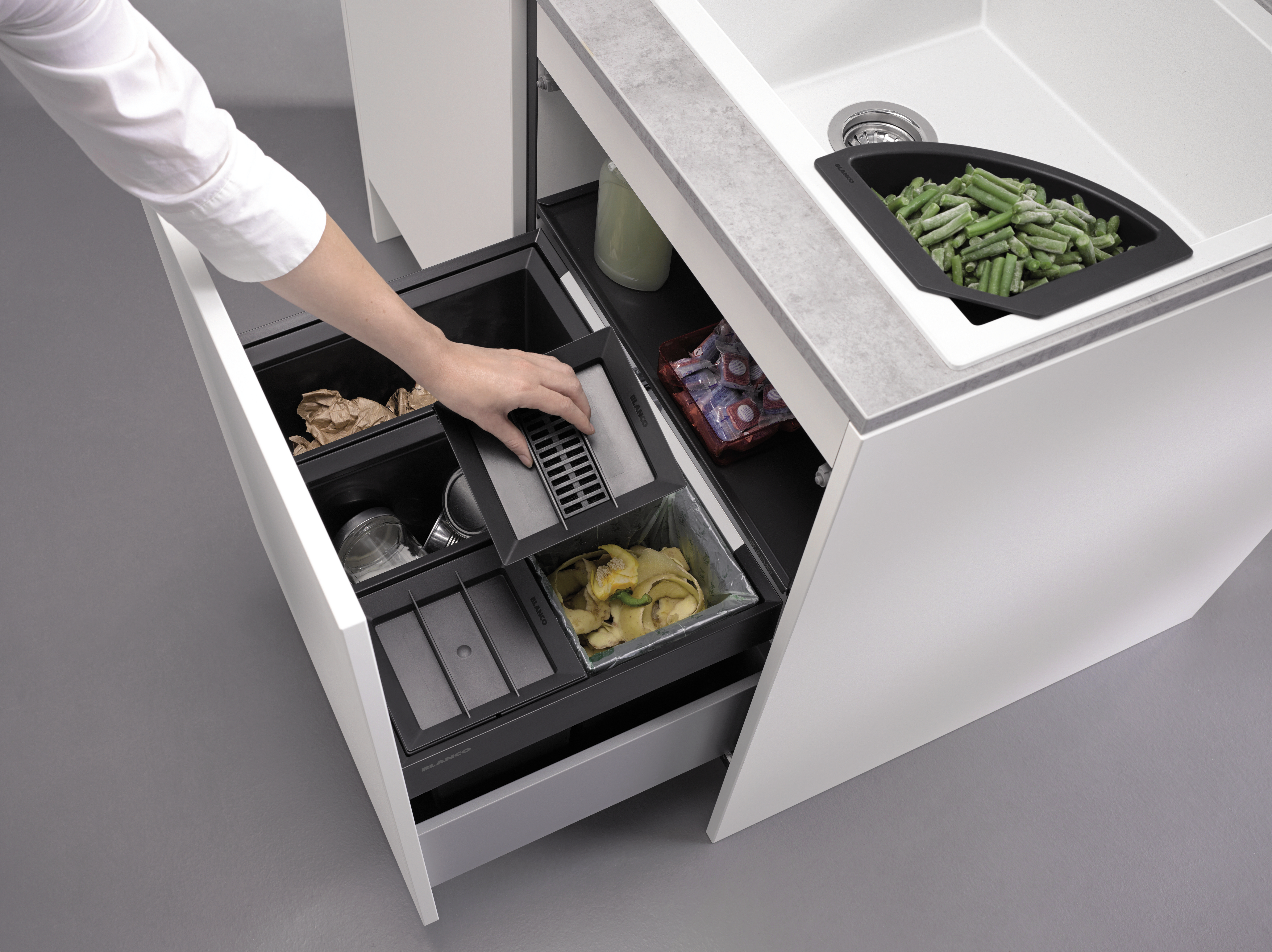 Recyclage met BLANCO afvalscheidingssystemen